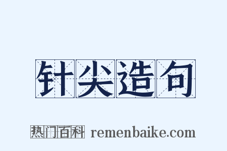 针尖造句是什么意思的图片